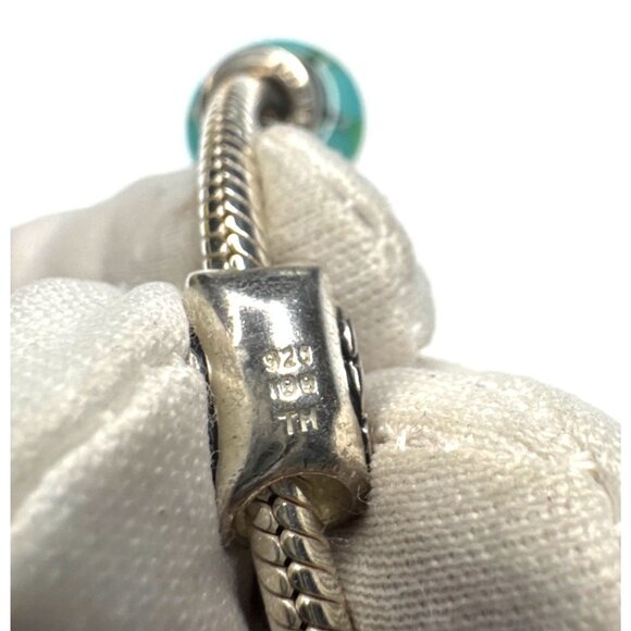 Pandora Sterling Silver Charm Bracelet With Beads & Charms - Picture 6 of 8